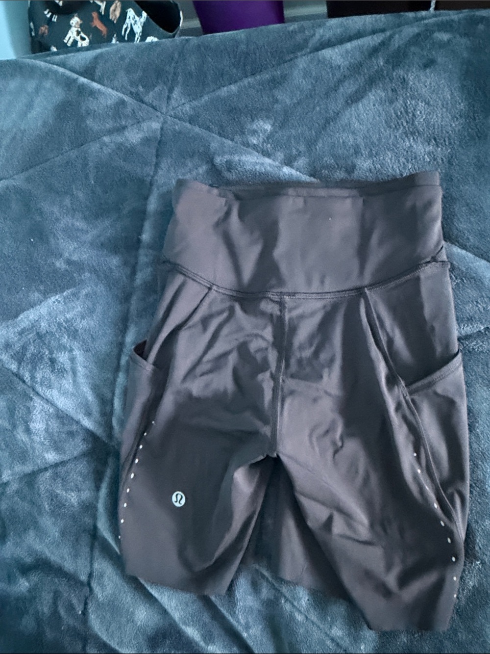 lululemon athletica Black High-Rise Bike Shorts with Side Pockets size 2